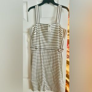Jcrew blue and white stripe dress size 10